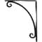Ekena Millwork Legacy Wrought Iron Bracket, (Single center brace), Antiqued Silver 1 1/2"W x 7 1/2"D x 10"H BKTM01X07X10SLEASV - alternate 4